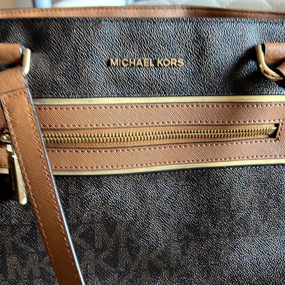 Michael Kors Logo Shoulder Bag / Tote,  Khaki/Brown - Picture 3 of 14